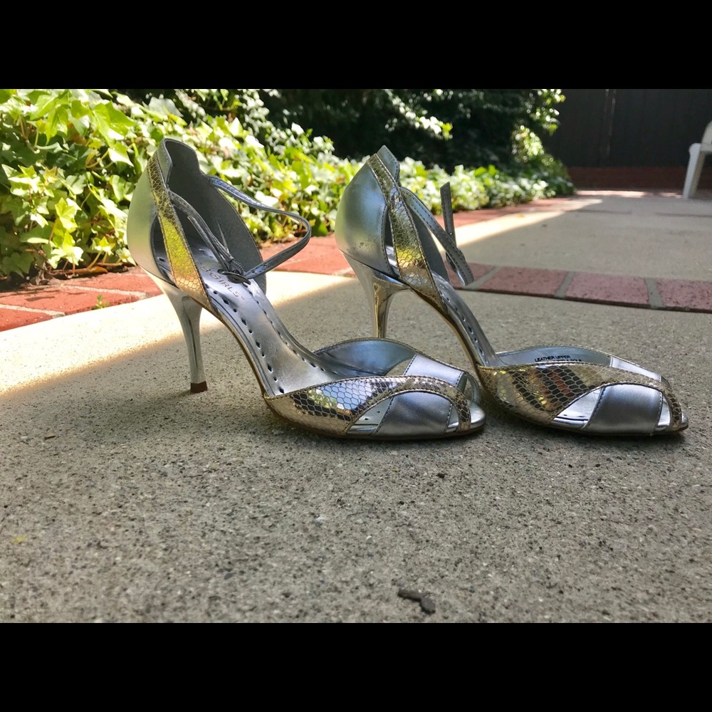 Silver BCBGirls heels size 6.5
